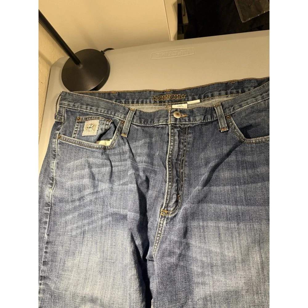 Cinch Men's Silver Label Jeans Dark Stone Blue 42x32 (41x30) Western Cowboy‎